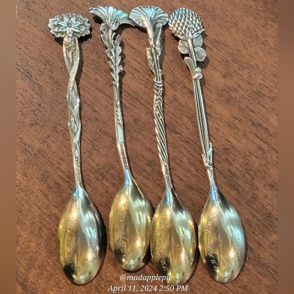 🚫SOLD🚫1885 Tiffany & Company Floral Motif Demitasse Spoon Collection Sterling - Picture 11 of 15